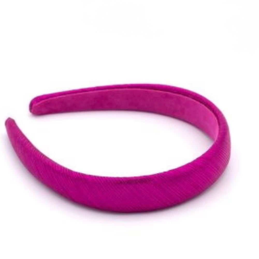 Bellefixe 1” Padded Headband Metallic Pink – Satin Glam Hair Accessory